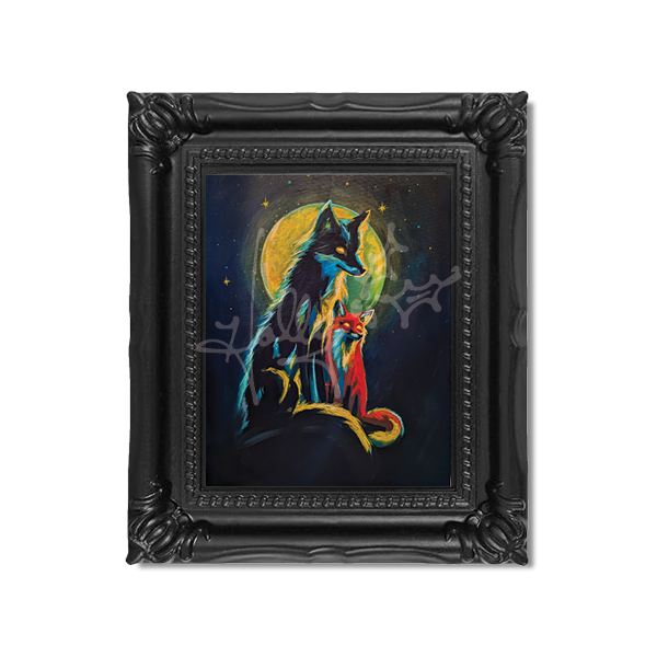 "Fox & Wolf No. 1" Mini Masterpiece Framed Print