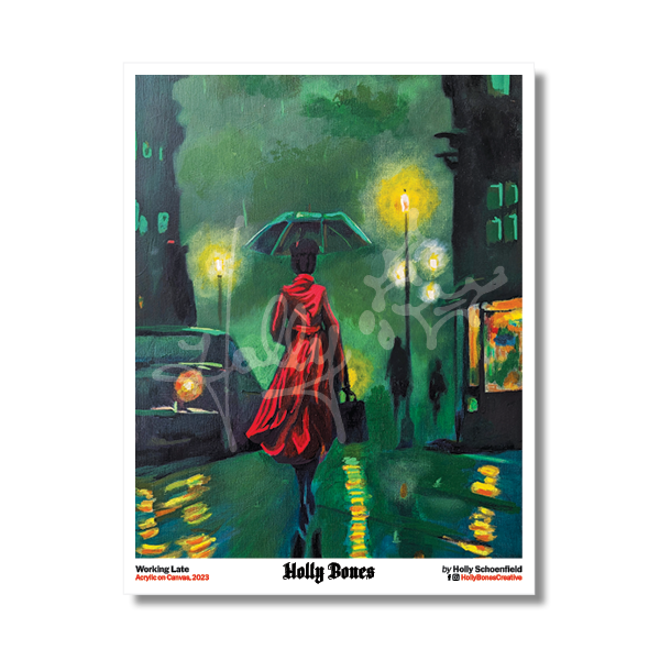 "Working Late" 8x10 Print
