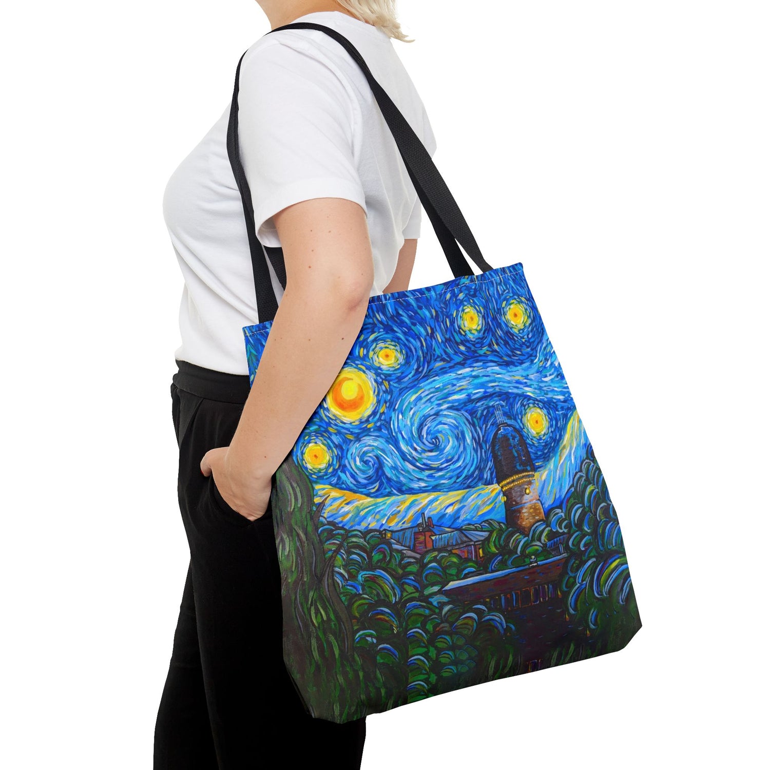 "A Starry Night in Ypsilanti" Tote Bag
