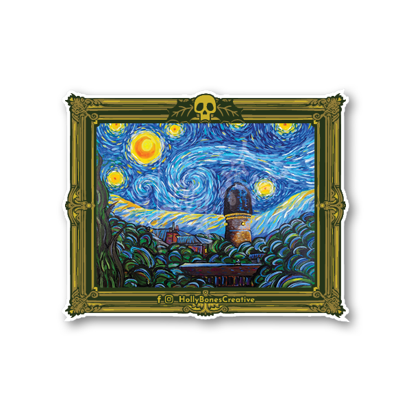"A Starry Night in Ypsilanti"  Sticker
