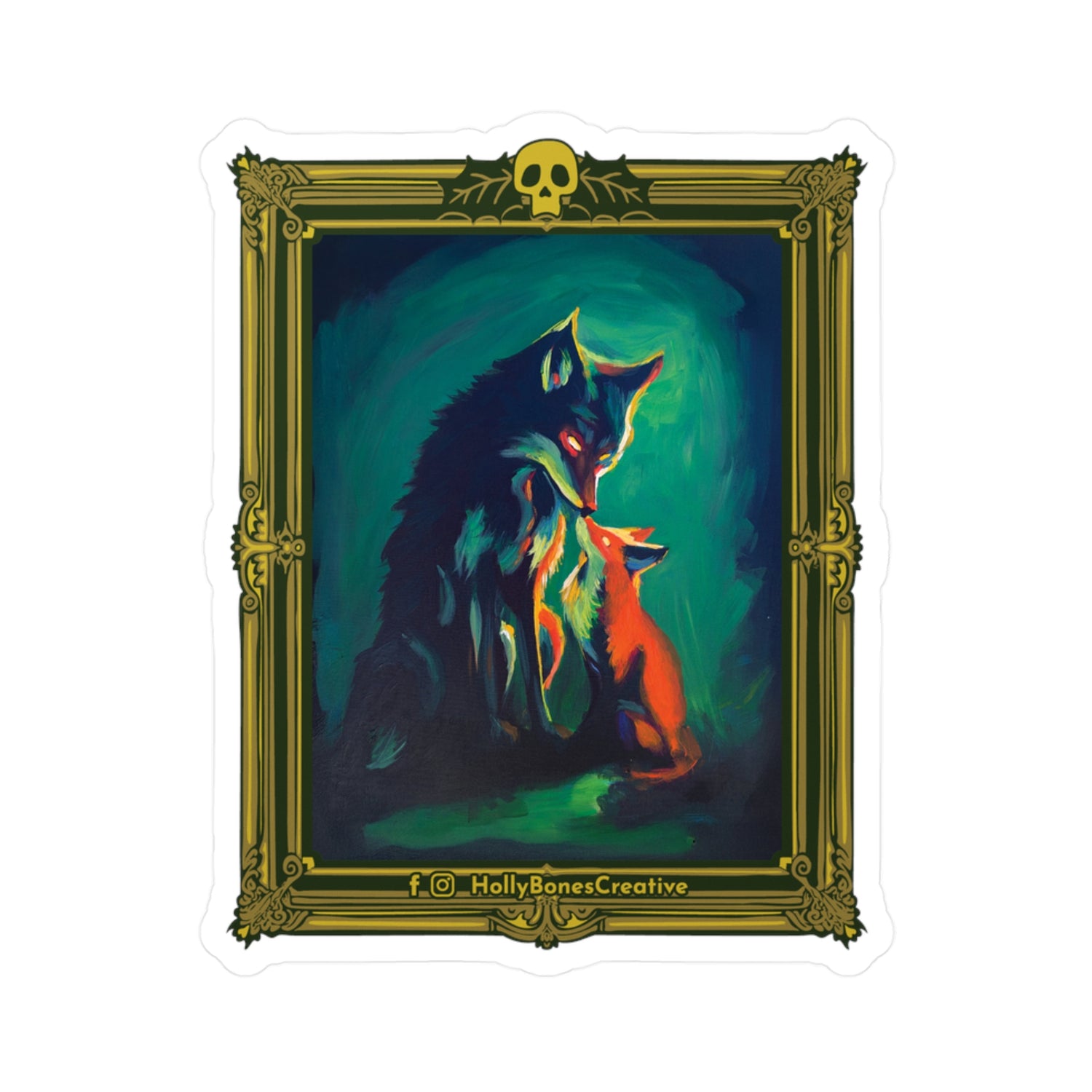 "Fox & Wolf No. 2"  Sticker