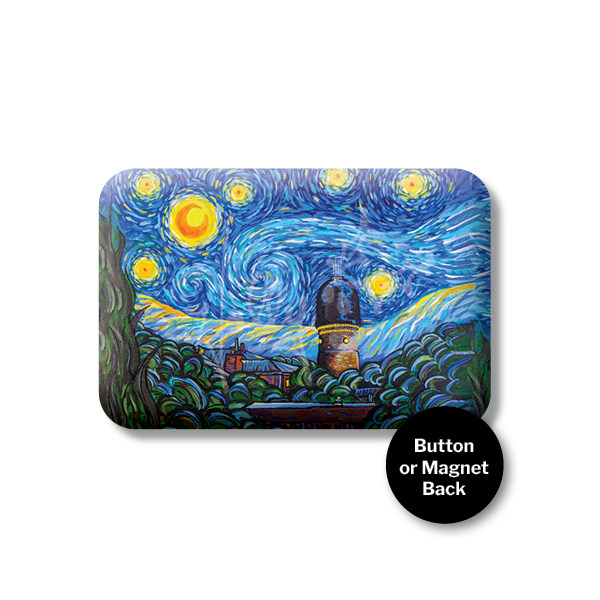 "A Starry Night in Ypsilanti" Magnet or Button