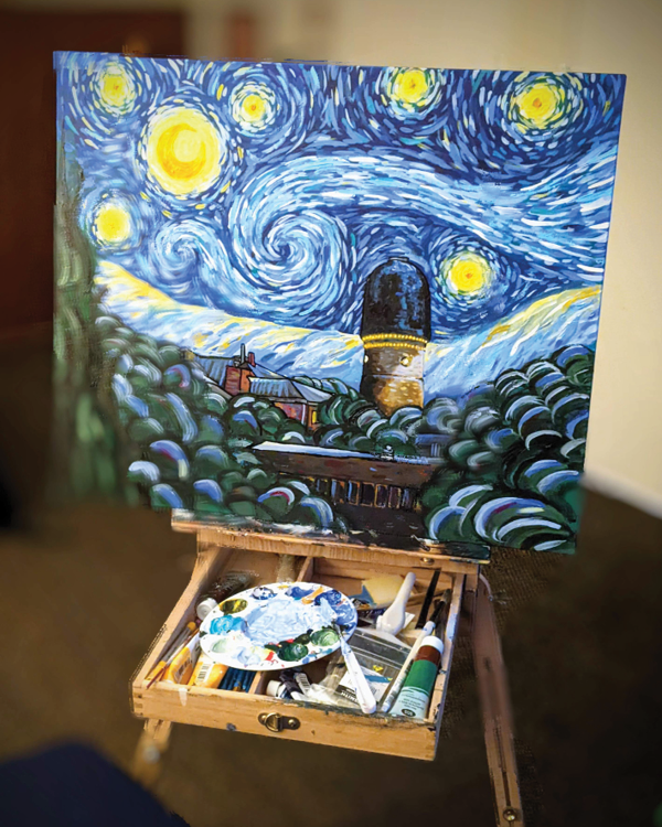 "A Starry Night in Ypsilanti" Original Painting