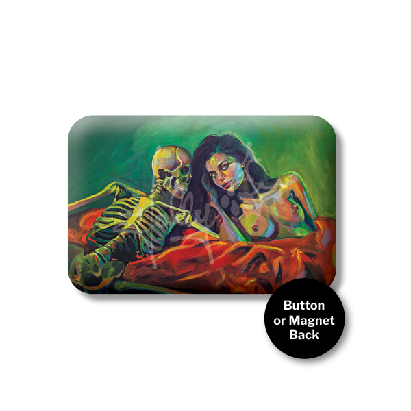 "Death Fucks Us All" Magnet or Button