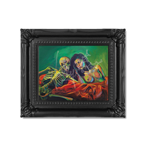 "Death Fucks Us All" Mini Masterpiece Framed Print