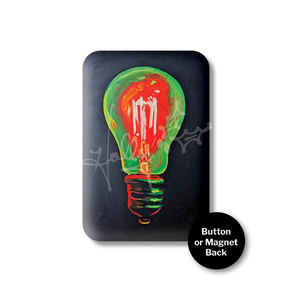 "Light Bulb No. 2" Magnet or Button