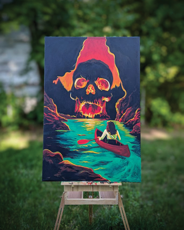 "Mystery At Skull Cave" Original Painting