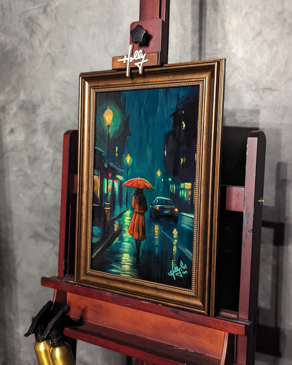 "Rainy Nights & Street Lights" Original Painting
