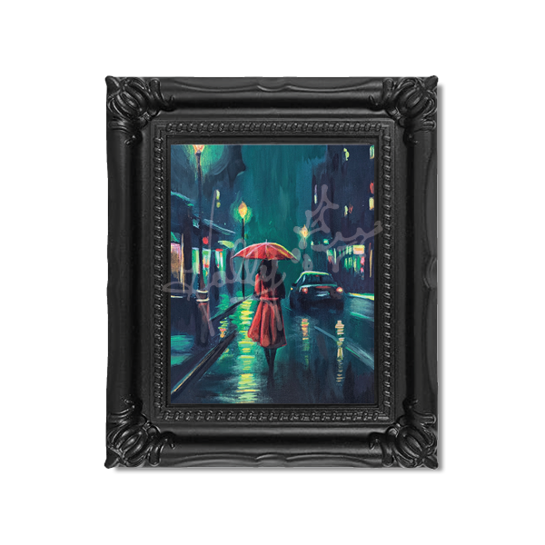 "Rainy Nights & Street Lights" Mini Masterpiece Framed Print
